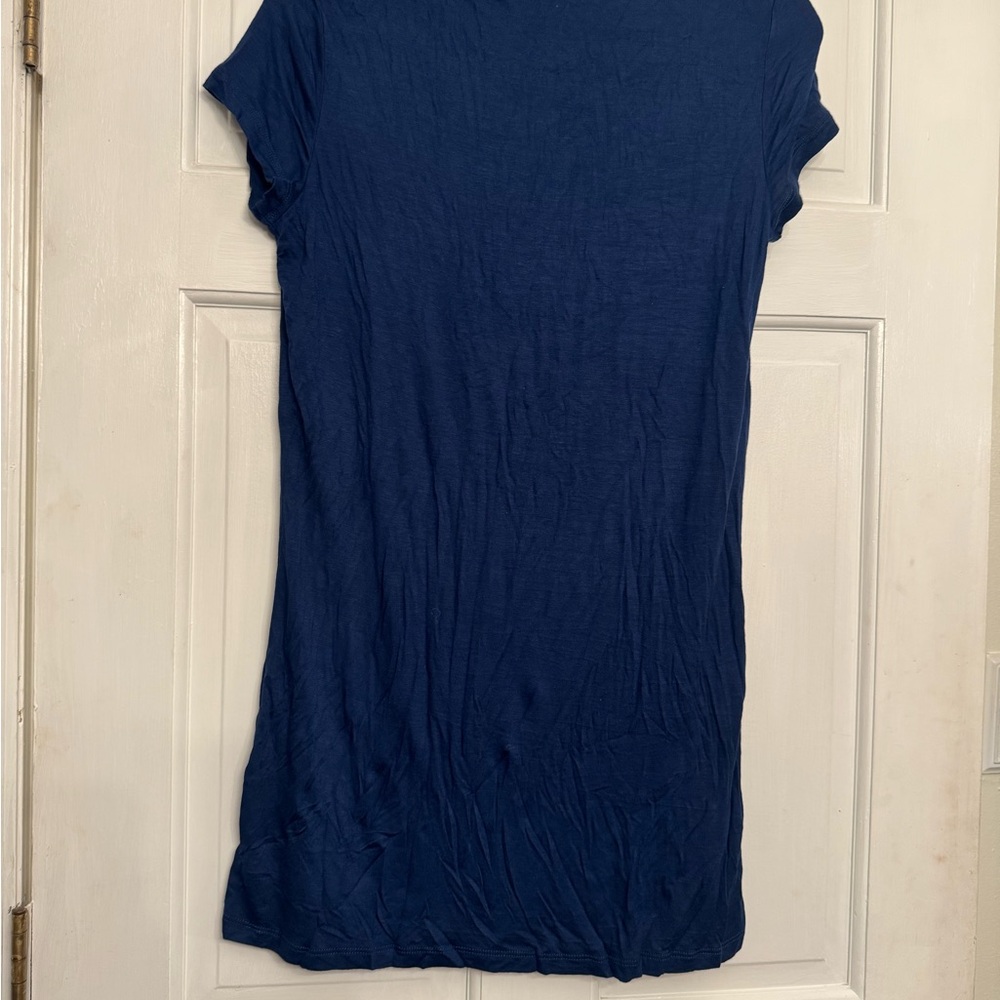 Blue Weekend Warrior Graphic T-Shirt lounge Dress - Picture 2 of 4